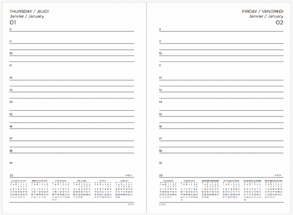 2026 Artisan Daily Planner — Burgundy Vegan Leather Vintage Style (5.7