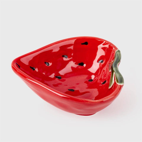 Strawberry Dish, Ceramic, 3.98x3.75x1.5"