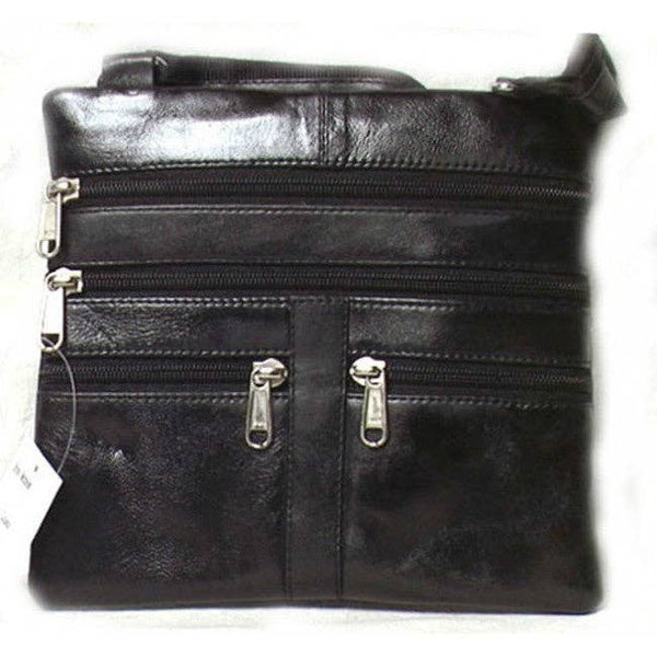 Genuine Lambskin Leather Women's Cross Body Bag BLACK