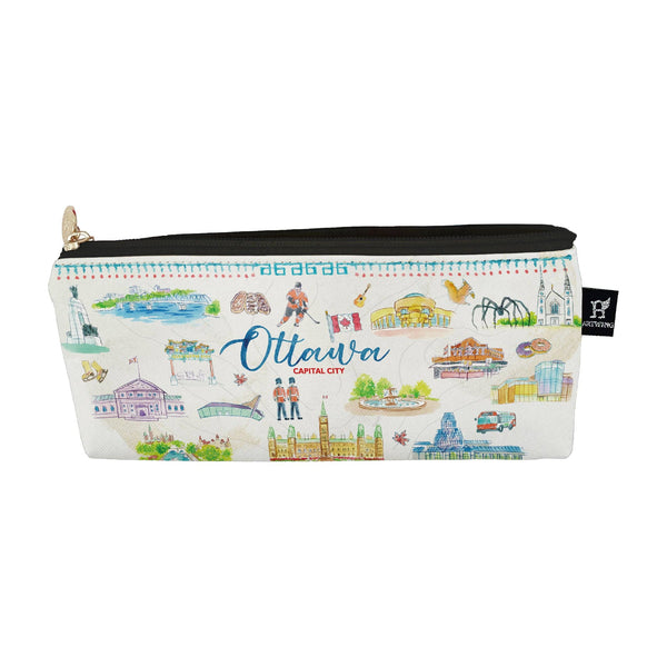 Ottawa Landmark Illustration Pencil Case with Zipper
