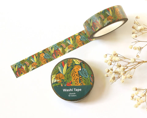 Tropical Jungle Cheetah Washi Tape - 15mm x 10m