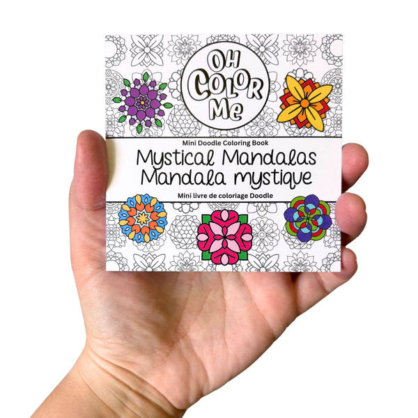Mini livre de coloriage Mandalas mystiques, 10 x 10 cm, cadeau de Saint-Valentin