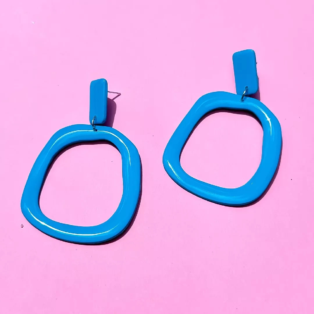 Wonky Abstract Hoop Earrings