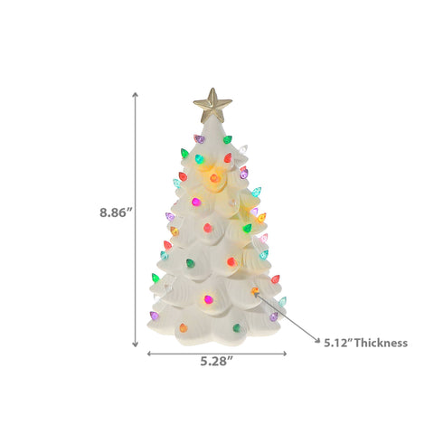 LED CERAMIC CHRISTMAS TREE (WHITE)