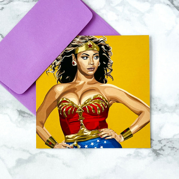 If I Were A Superhero blank greeting card