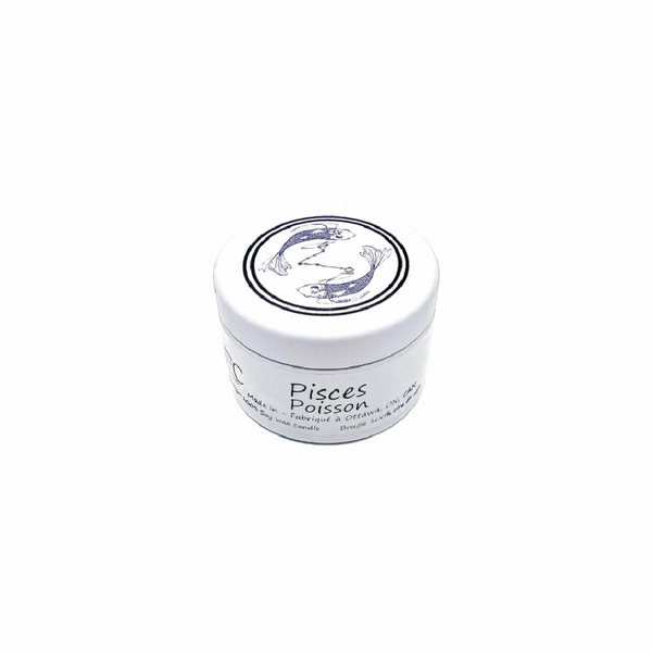 Pisces Zodiac Candle, 2oz
