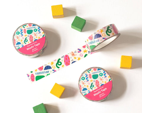 Colorful Abstract Shapes Washi Tape - 15mm x 10m