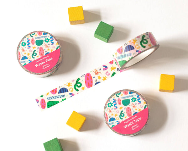 Colorful Abstract Shapes Washi Tape - 15mm x 10m