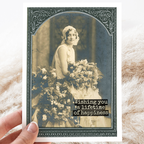 Bridal Shower Card. Wishing You A Lifetime Of Happiness.