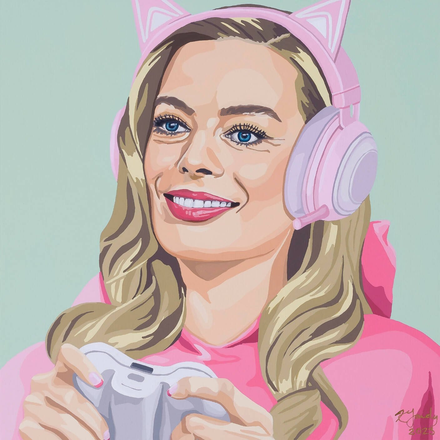 Barbie 8x8" art print (Margot Robbie) - Shop Motif