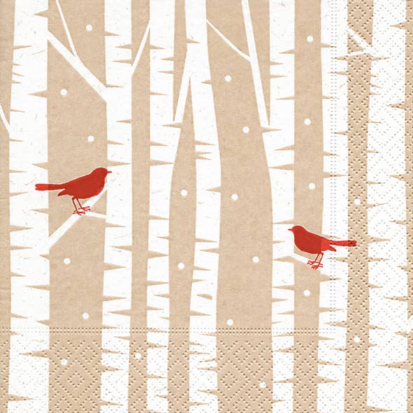Red Birds  Luncheon Napkin