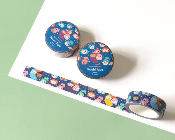 Colorful Faces Washi Tape - 15mm x 10m