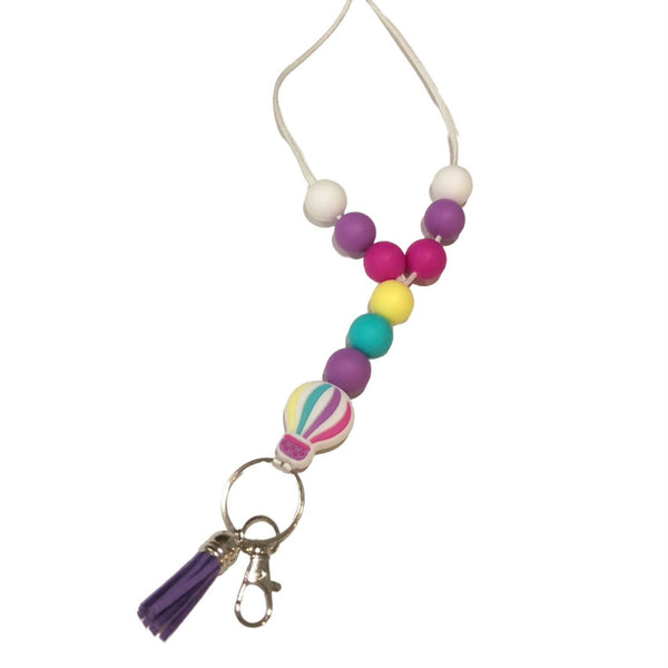 Beaded Lanyard - Purple Balloon - Shop Motif