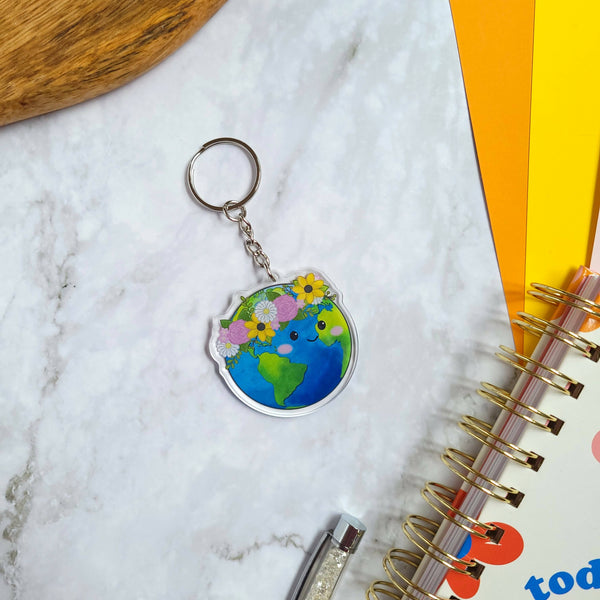 Beautiful Mother Earth Acrylic Keychain - Shop Motif