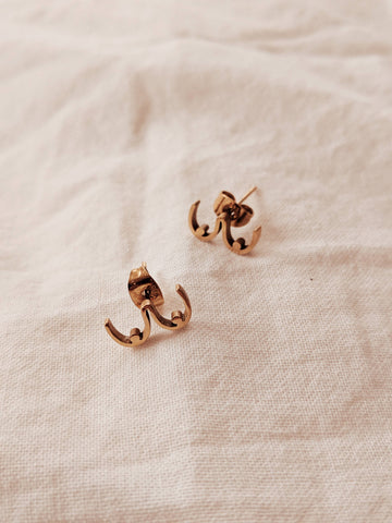 Boobs- gold plated earrings