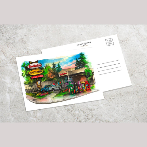 Tim Horton's Coffee Shop Postcard - Timmies
