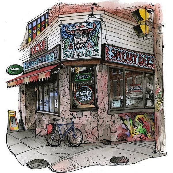 Carte postale de Toronto de Sneaky Dee