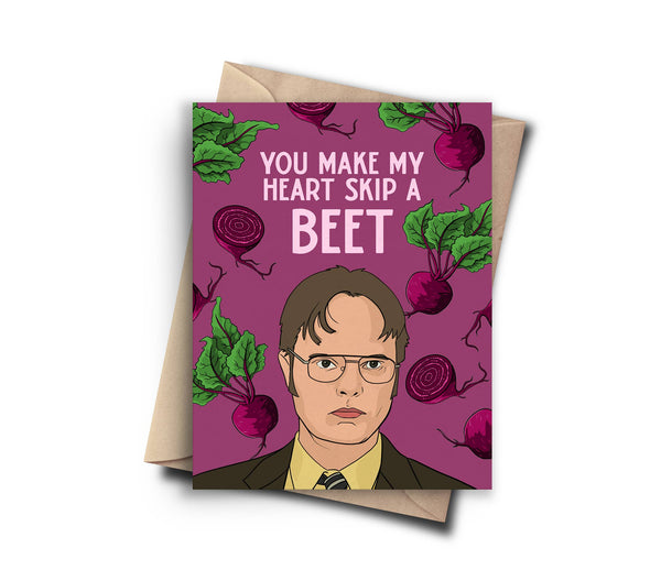 Carte de Saint-Valentin humoristique sur le thème de la betterave - Carte d'anniversaire de bureau