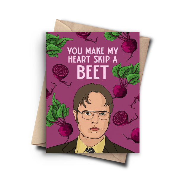 Carte de Saint-Valentin humoristique sur le thème de la betterave - Carte d'anniversaire de bureau
