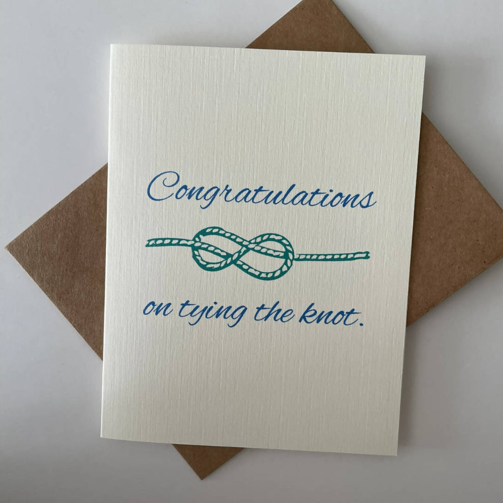 Congratulations On Tying The Knot Card – Flamingo Motif Boutique