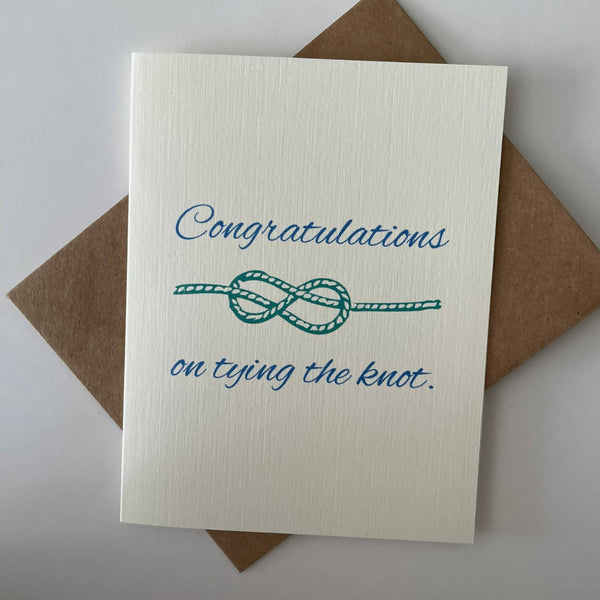 Congratulations On Tying The Knot Card - Shop Motif