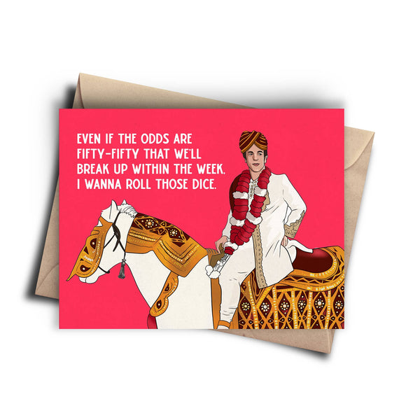 Fifty-fifty Funny Anniversary Card - Pop Culture Valentine