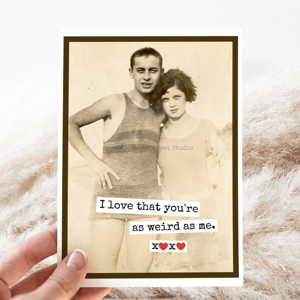 Carte d'amour – Originale. Carte photo vintage pour la Saint-Valentin ou un anniversaire.