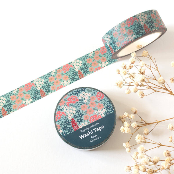 Floral Washi Tape - 15mm x 10m