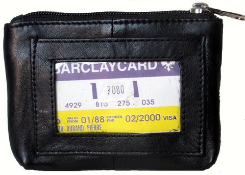 Elegant Leather All Purpose Zippered Pouch #7080