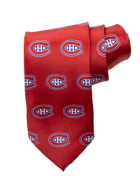 Montreal Canadiens All Over Team Logo Necktie