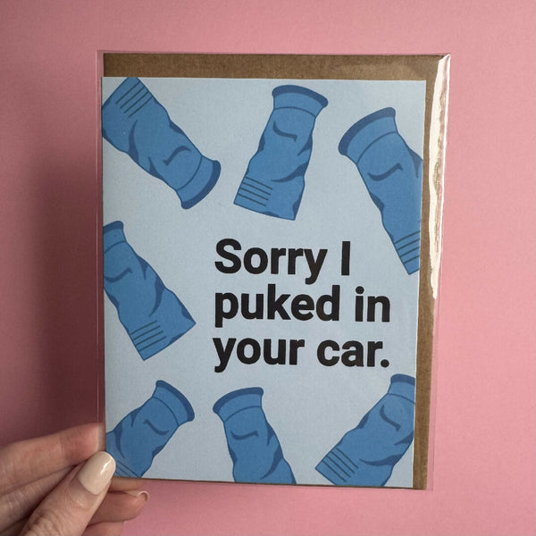 Sorry for Puking Greeting Card by A Spoonful of Becky Designs
