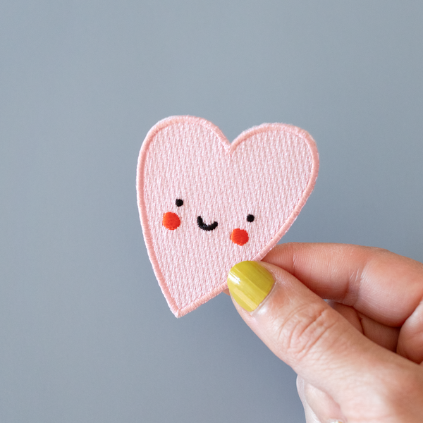 Cute Heart Iron-On Patch