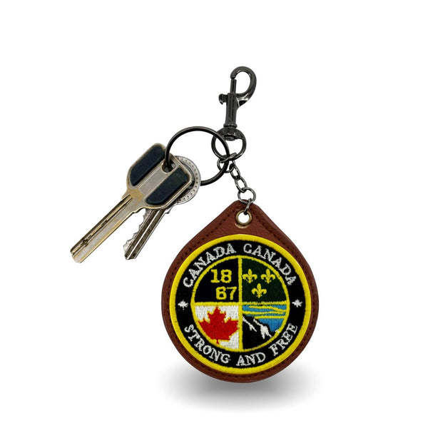 CANADA PATCH EMBROIDERED KEYCHAIN