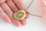Cameo Photo Locket Necklace - Peach Rose 