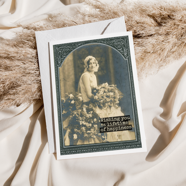 Bridal Shower Card. Wishing You A Lifetime Of Happiness.