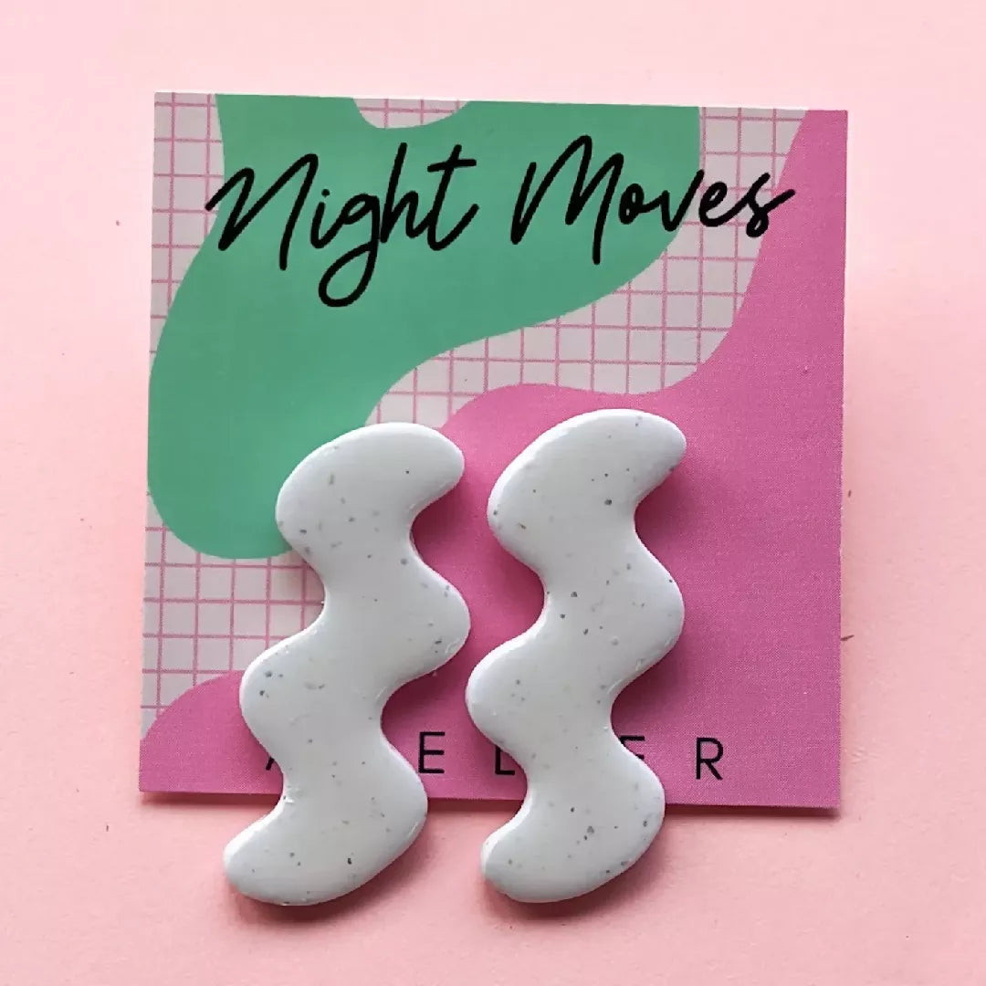 Abstract Squiggle Statement Studs