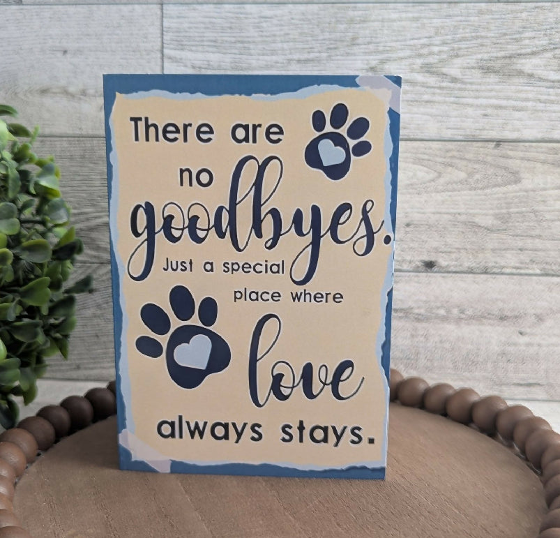 No goodbyes