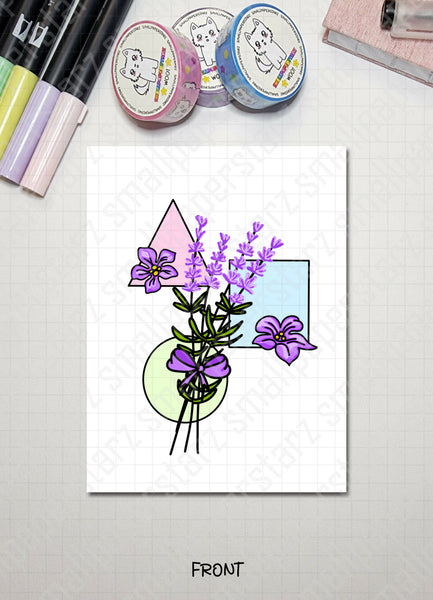 G006 - Floral/Geometric Blank Greet Card