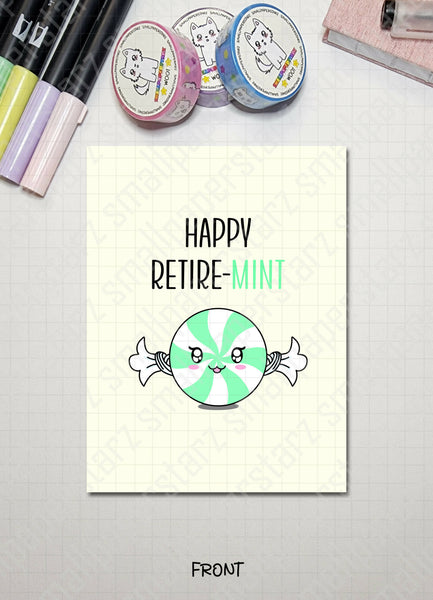 G008 - Happy Retire-MINT Blank Greeting Card