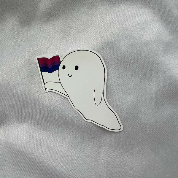 Bisexual ghost sticker
