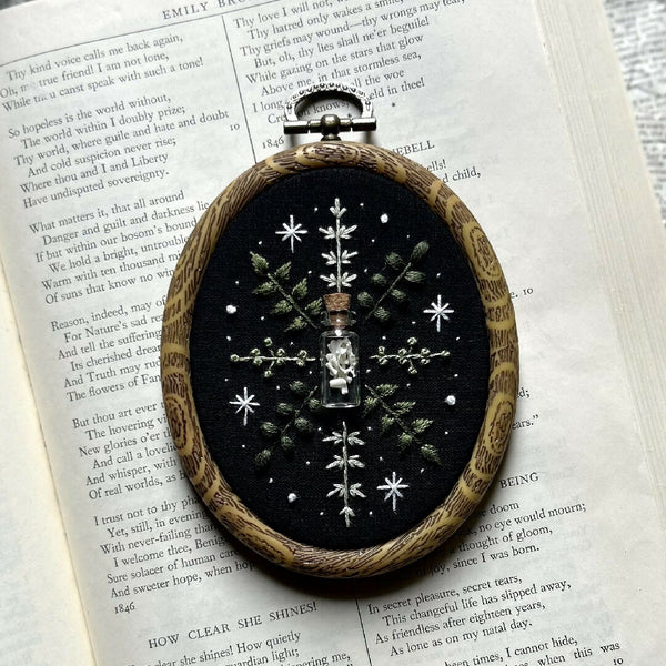 Embroidery Art | Owl Pellet Bones