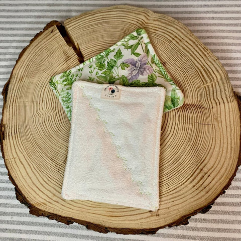 Geometric Print Aqua and Yellow- Re-usable Kitchen Sponges - Shop Motif