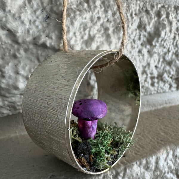 of Ring Mushroom Ornament - purple mushroom