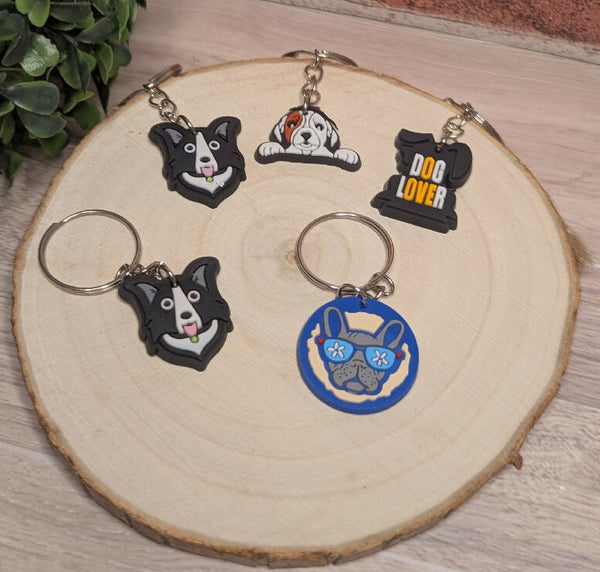 Variety of Rubber Dog Breed Keychains