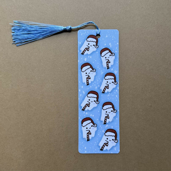 Disabled Santa Ghost Double-sided Tassel Bookmark