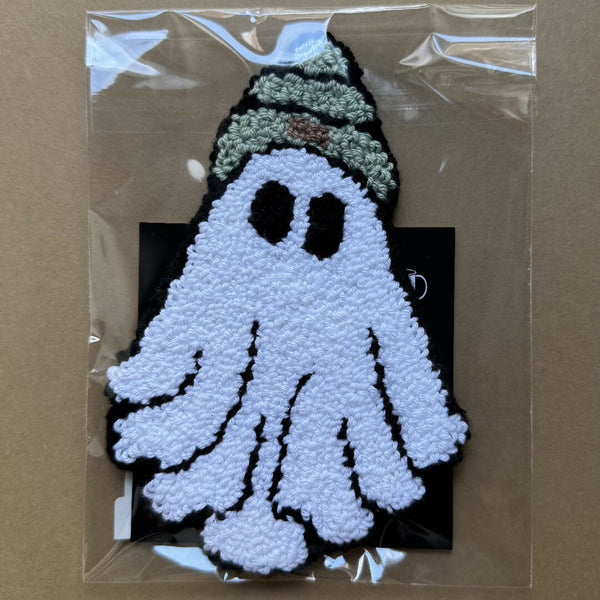 Green Toque Ghost Mug Rug