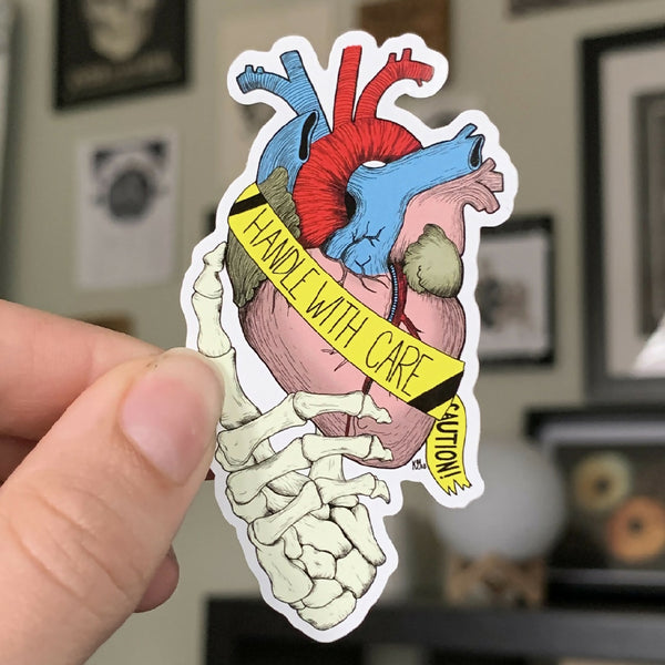 Handle with care sticker