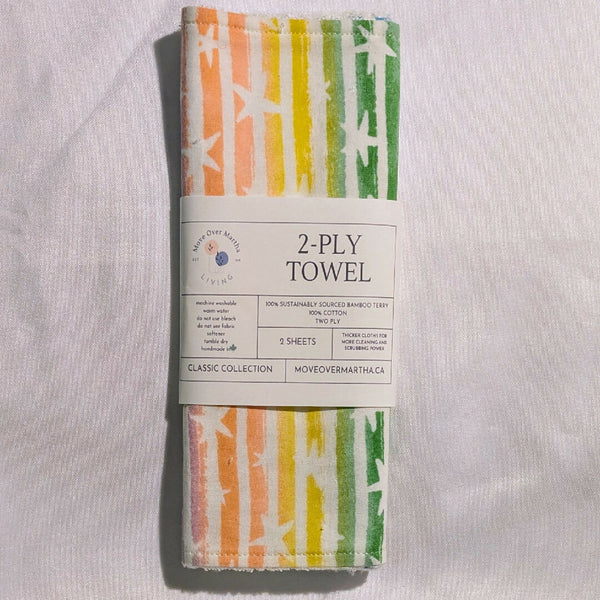 Rainbow Stripes 2 ply towel