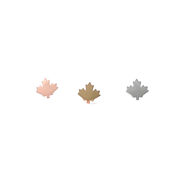 Canadian maple leaf stud earrings