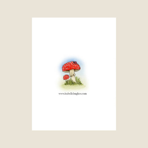 Mushrooms & Ladybug - Blank Card - Shop Motif